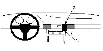 Fixation voiture Proclip  Brodit Mazda 323 Réf 851863