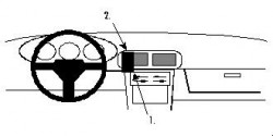 Fixation voiture Proclip  Brodit Mazda 323 F  UNIQUEMENT pour Coupé. Réf 851864