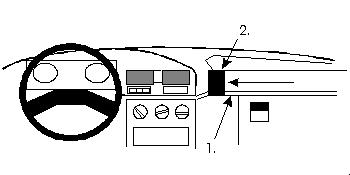Fixation voiture Proclip  Brodit Peugeot 309 Réf 851869