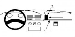 Fixation voiture Proclip  Brodit Peugeot 309 Réf 851869