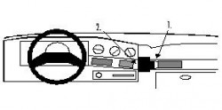 Fixation voiture Proclip  Brodit Ford Taurus Réf 851870