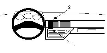 Fixation voiture Proclip  Brodit Nissan Micra Réf 851872