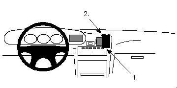 Fixation voiture Proclip  Brodit Nissan Maxima Réf 851882