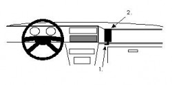 Fixation voiture Proclip  Brodit Volkswagen Caddy Réf 851883