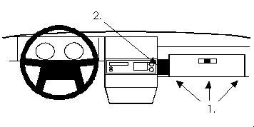 Fixation voiture Proclip  Brodit Volvo 340/360 Réf 851888