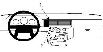 Fixation voiture Proclip  Brodit Volvo 740 Réf 851893