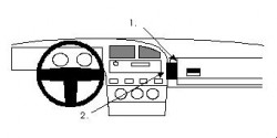 Fixation voiture Proclip  Brodit Volkswagen Corrado Réf 851903