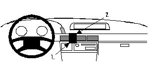 Fixation voiture Proclip  Brodit Chevrolet Lumina Van Réf 851904