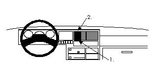 Fixation voiture Proclip  Brodit Volkswagen Caravelle Réf 851907