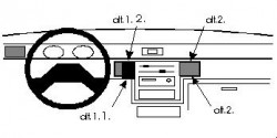 Fixation voiture Proclip  Brodit Mitsubishi L200 Réf 851908