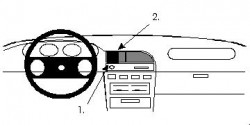 Fixation voiture Proclip  Brodit Nissan Sunny Sedan Réf 851916