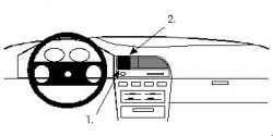 Fixation voiture Proclip  Brodit Nissan Sunny Combi Réf 851917