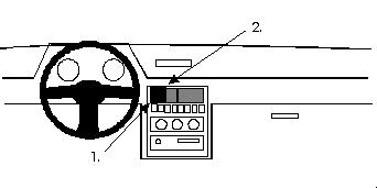 Fixation voiture Proclip  Brodit Hyundai Excel Réf 851926