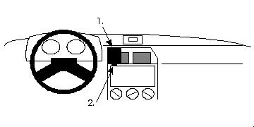 Fixation voiture Proclip  Brodit Citroen ZX Réf 851928