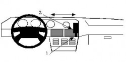 Fixation voiture Proclip  Brodit Lancia Dedra Réf 851932