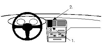 Fixation voiture Proclip  Brodit Nissan 100 NX Réf 851934