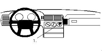 Fixation voiture Proclip  Brodit Volvo 850 Réf 851936