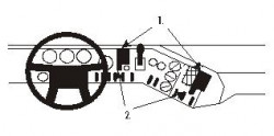 Fixation voiture Proclip  Brodit Volvo FL7/FL10 Réf 851939