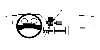 Fixation voiture Proclip  Brodit Mitsubishi Cosmos Réf 851941