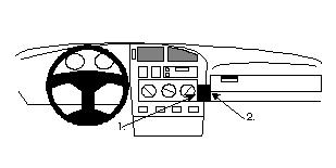 Fixation voiture Proclip  Brodit Volkswagen Golf III Réf 851951