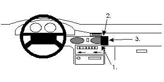 Fixation voiture Proclip  Brodit Mazda 626 Réf 851953