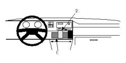 Fixation voiture Proclip  Brodit Volkswagen Golf Réf 851959