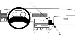 Fixation voiture Proclip  Brodit Opel Astra Réf 851960