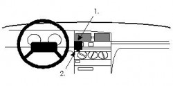 Fixation voiture Proclip  Brodit Peugeot 405 Réf 851964