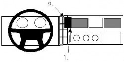 Fixation voiture Proclip  Brodit Volvo FL6/FS7 Réf 851970