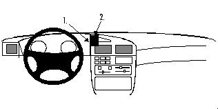 Fixation voiture Proclip  Brodit Peugeot 405 Réf 851977