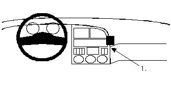 Fixation voiture Proclip  Brodit Renault 19 Réf 851979