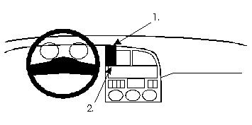 Fixation voiture Proclip  Brodit Renault 19 Réf 851980