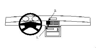 Fixation voiture Proclip  Brodit Honda Prelude Réf 851986