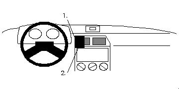 Fixation voiture Proclip  Brodit Citroen ZX Réf 851988