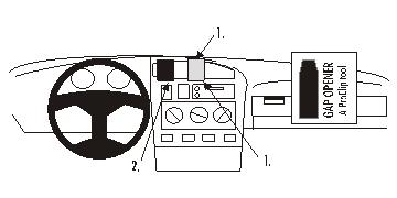 Fixation voiture Proclip  Brodit Volkswagen Cabrio Réf 851990