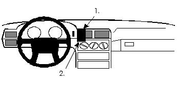 Fixation voiture Proclip  Brodit Volvo 850 Réf 851993
