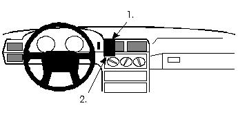 Fixation voiture Proclip  Brodit Volvo 850 Réf 851993