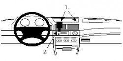 Fixation voiture Proclip  Brodit BMW 730-750 E32 Réf 851998