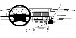 Fixation voiture Proclip  Brodit BMW 730-750 E32 Réf 851999