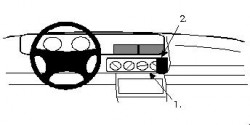 Fixation voiture Proclip  Brodit Renault Safrane Réf 852006