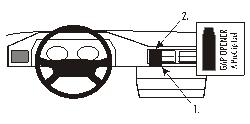 Fixation voiture Proclip  Brodit Mercedes Benz 124 (200-500E) Réf 852015