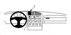 Fixation voiture Proclip  Brodit Volkswagen Cabrio Réf 852016