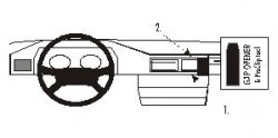 Fixation voiture Proclip  Brodit Mercedes Benz 124 (200-500E) Réf 852017