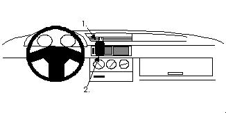 Fixation voiture Proclip  Brodit Alfa Romeo 155 Réf 852021