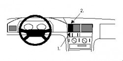 Fixation voiture Proclip  Brodit Mercedes Benz C-Class (180-320) Réf 852025