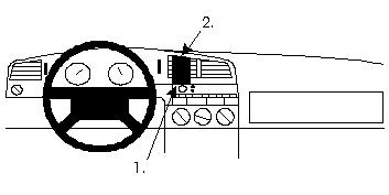 Fixation voiture Proclip  Brodit Volkswagen Passat Réf 852034