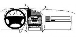 Fixation voiture Proclip  Brodit BMW 316-328 E36 Réf 852043