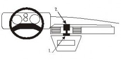 Fixation voiture Proclip  Brodit Land Rover Discovery 1+2 Réf 852046