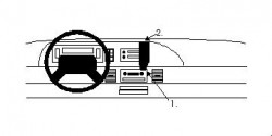 Fixation voiture Proclip  Brodit Chevrolet Caprice Classic Réf 852047