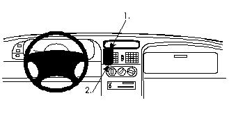 Fixation voiture Proclip  Brodit Renault Laguna Réf 852051